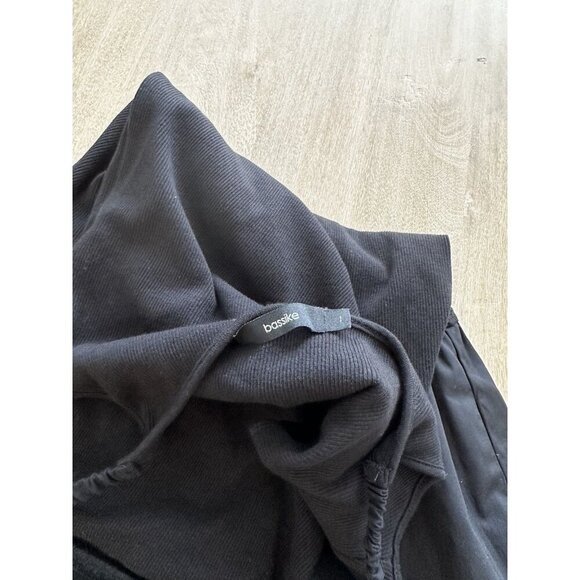 Bassike Thin Gathered Strap Maxi Dress Ribbed Drop Waist Black Size 1 or US 4 - Picture 6 of 10